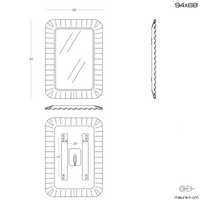 Specchio a led bronzo 94x68 cm