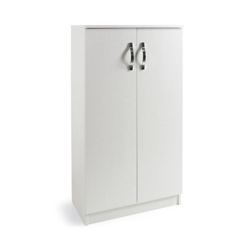 Armadio scarpiera multiuso Bianco in legno nobilitato 2 ante h130x71x38