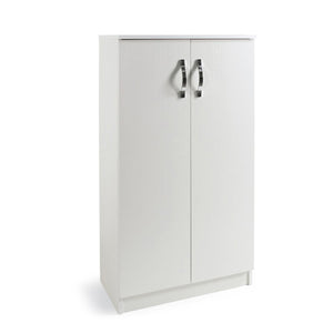 Armadio scarpiera multiuso Bianco in legno nobilitato 2 ante h130x71x38