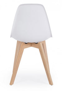 4x Sedia sistema bianco 51.5x46.5x86