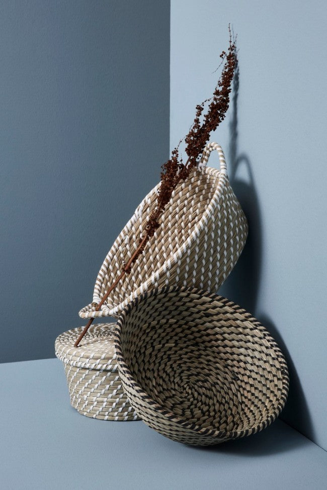 2x Cesta jade ov bianco 37x27x15h, 42x31x17h, 47x36x19h