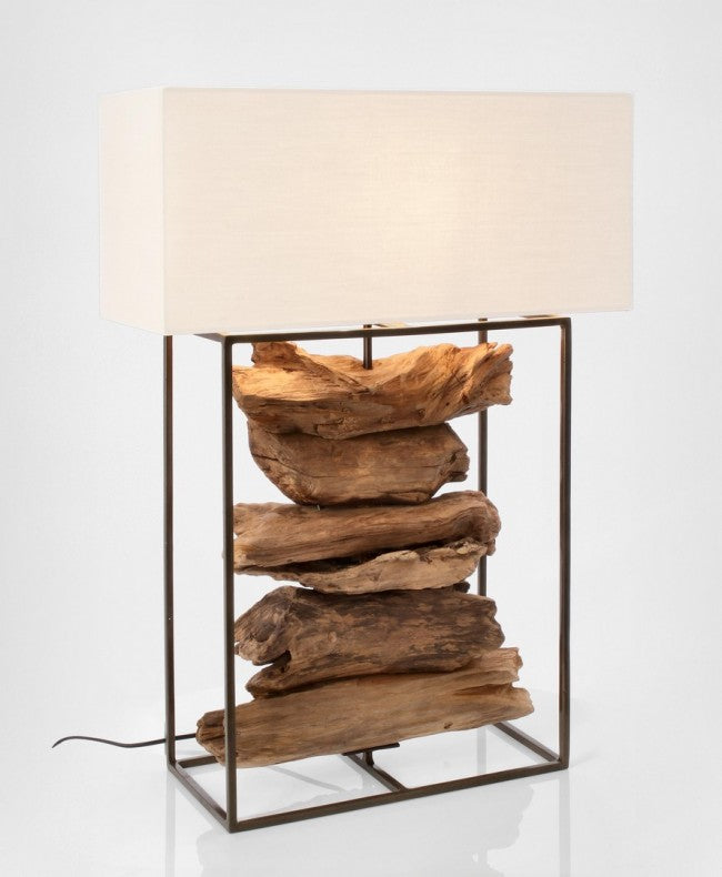 Lampada tavolo Kubi bianco 54x20x76h