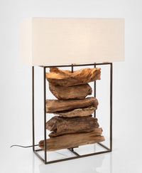 Lampada tavolo Kubi bianco 54x20x76h