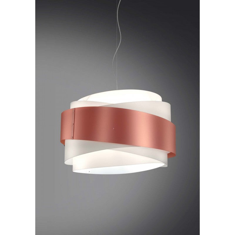 Lampadario a sospensione BEA una luce Rame diametro 60x h38 cm