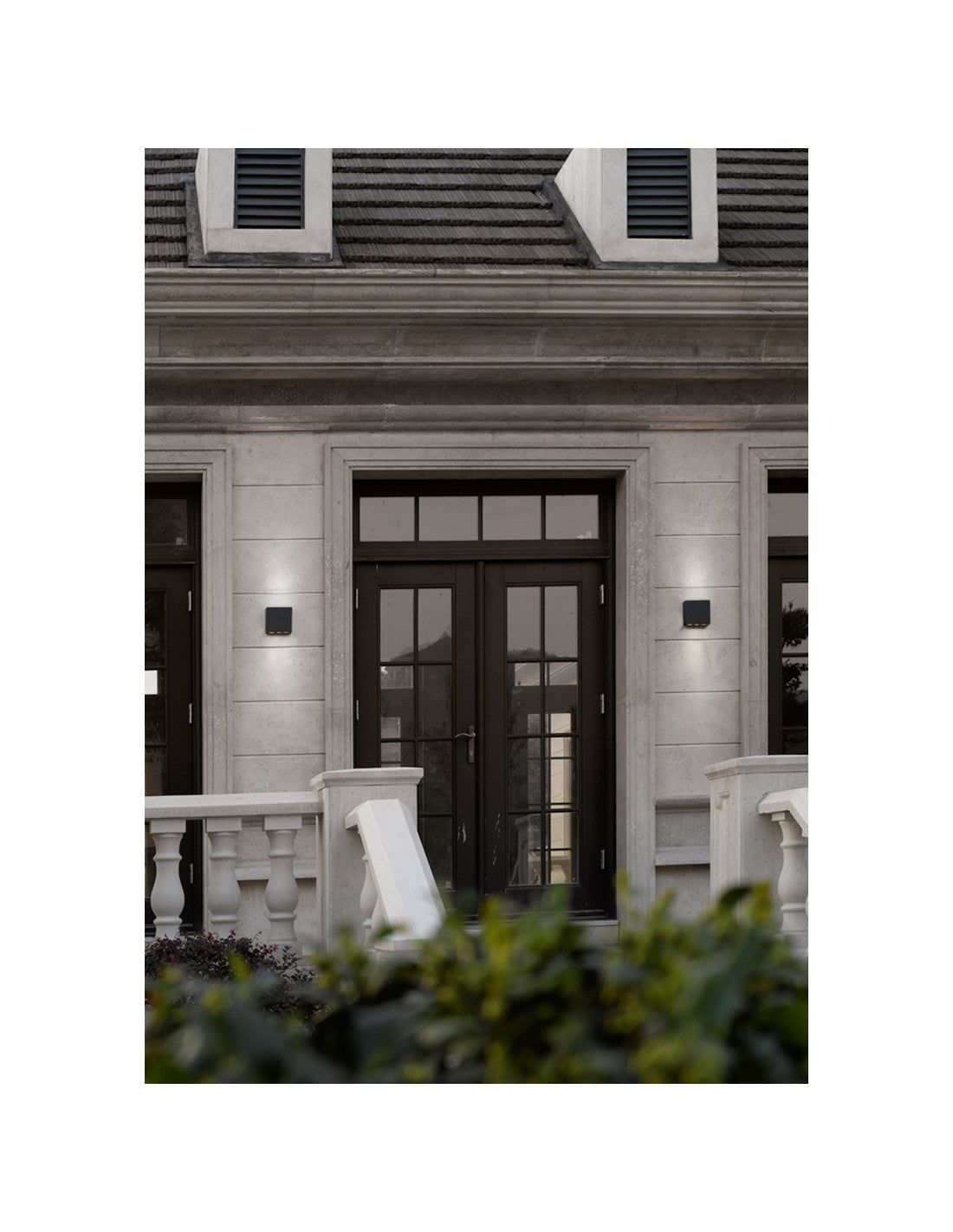 Applique Quadrata Thames Led Doppia Emissione IP54 Antracite 14x14 cm Trio Lighting