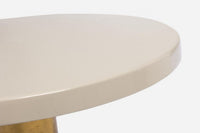 Tavolino crema D.50.5 x 51h in acciaio