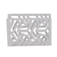 Portatovaglioli metallo frecce bianco rettangolare cm 14