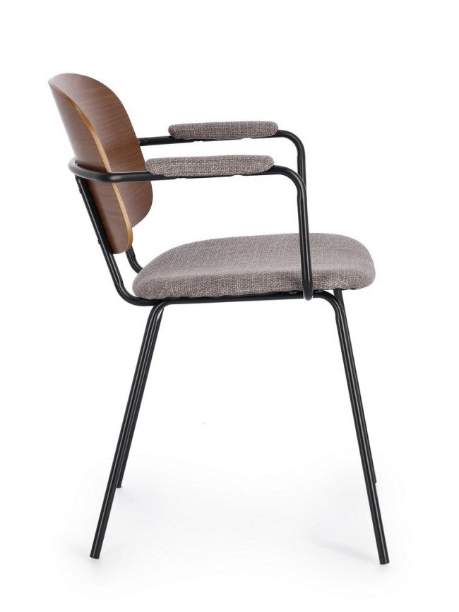 2x Sedia grigia 57x60x80h in tessuto