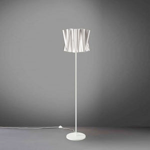 Piantana base e stelo in metallo FOLIO paralume Argento diametro 40x h164 cm