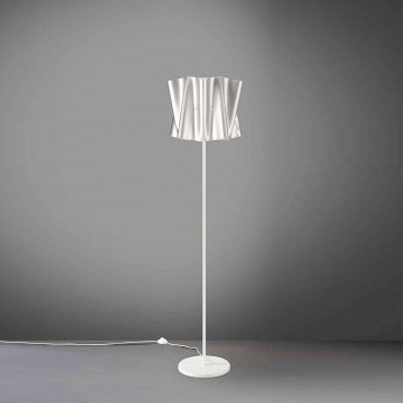 Piantana base e stelo in metallo FOLIO paralume Argento diametro 40x h164 cm