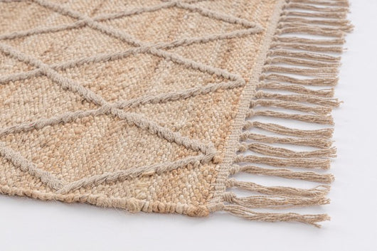 2x Tappeto naturale beige 70x140