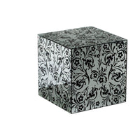 Tavolino specchio damascato cm 40 x 40 x h 40