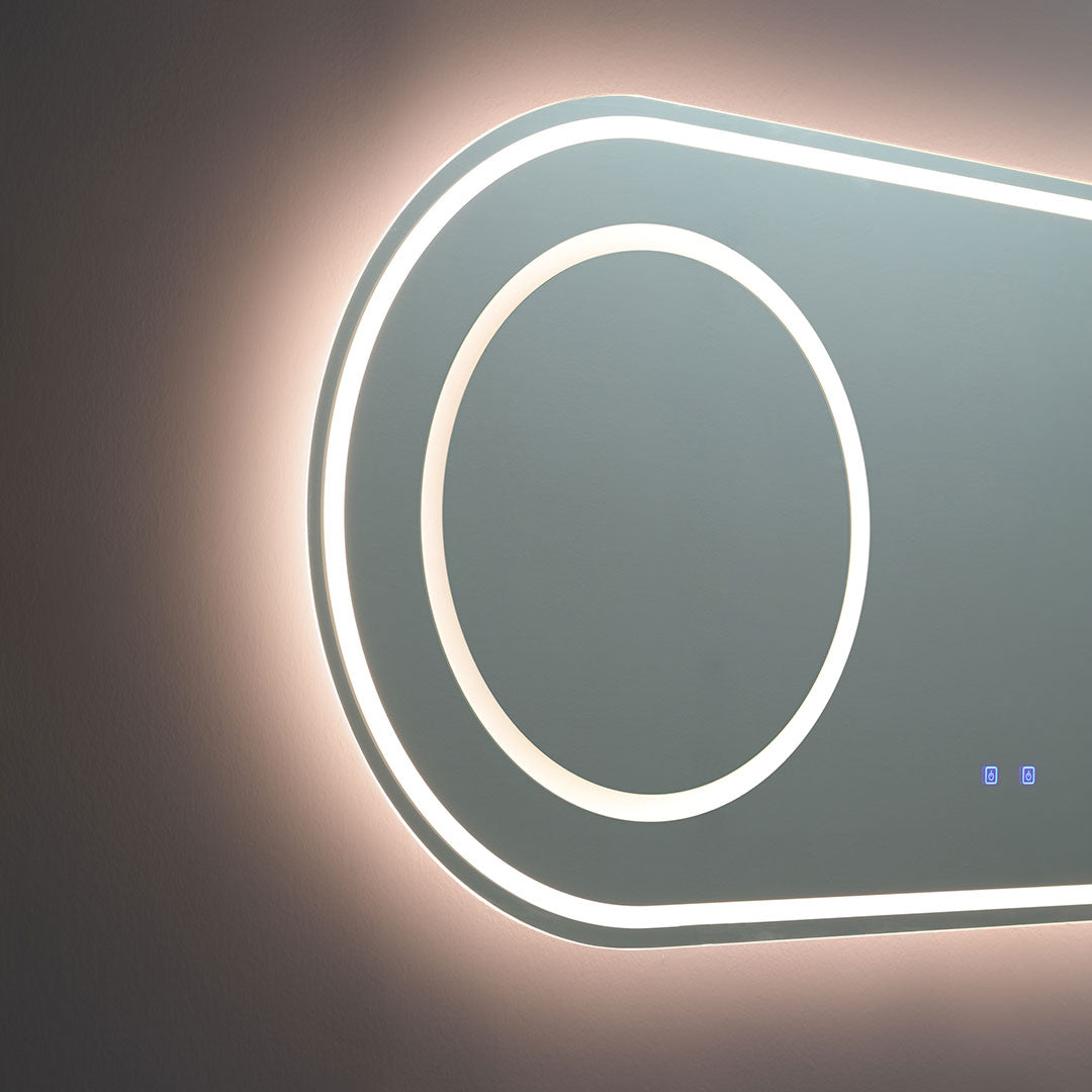 Specchio ovale 180x80 con illuminazione led