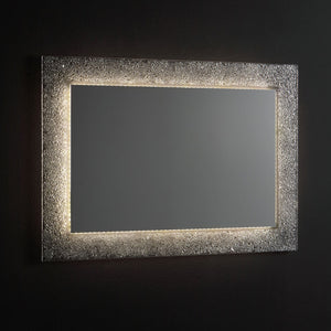 Specchiera reversibile 98x70 in vetro ghiaccio