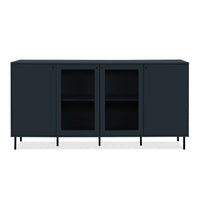Credenza Caracas 51A con 4 ante e 4 ripiani colore navy blue H90xL180xP40