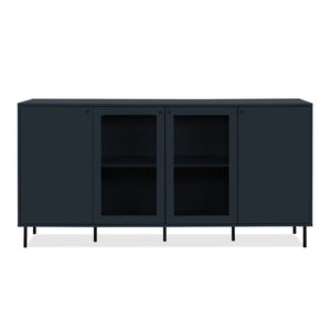 Credenza Caracas 51A con 4 ante e 4 ripiani colore navy blue H90xL180xP40