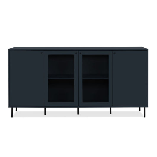 Credenza Caracas 51A con 4 ante e 4 ripiani colore navy blue H90xL180xP40
