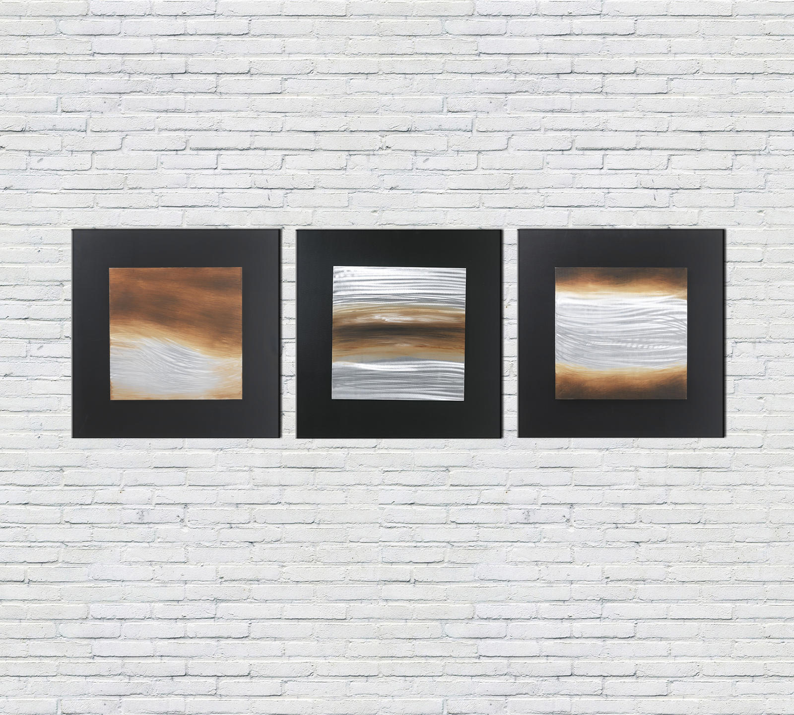 Olio su tela multicolor e telaio in legno 80x80 cm