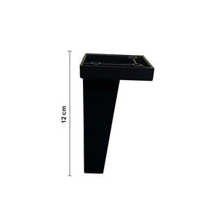 Piede per mobile nero 5,5x5,5 cm