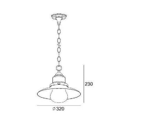 Sospensione E27  linea fisher  grafite