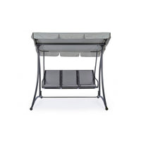 Dondolo in acciaio tre posti Antracite GRELY 190x120x h185 cm