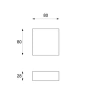 Tavolino moderno  pietra nero cm 80 x 80 x h 28