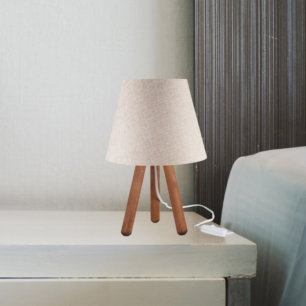 Lampada da tavolo 22x33,5 cm noce beige