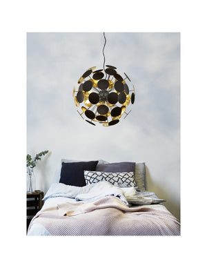 Sospensione Discalgo 6xE14 Nero E Tondi Decorativi Ø54 cm  Trio Lighting