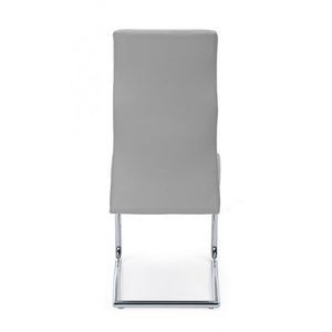 Sedia in ecopelle Grigio Chiaro THELMA 44x58x h104 cm