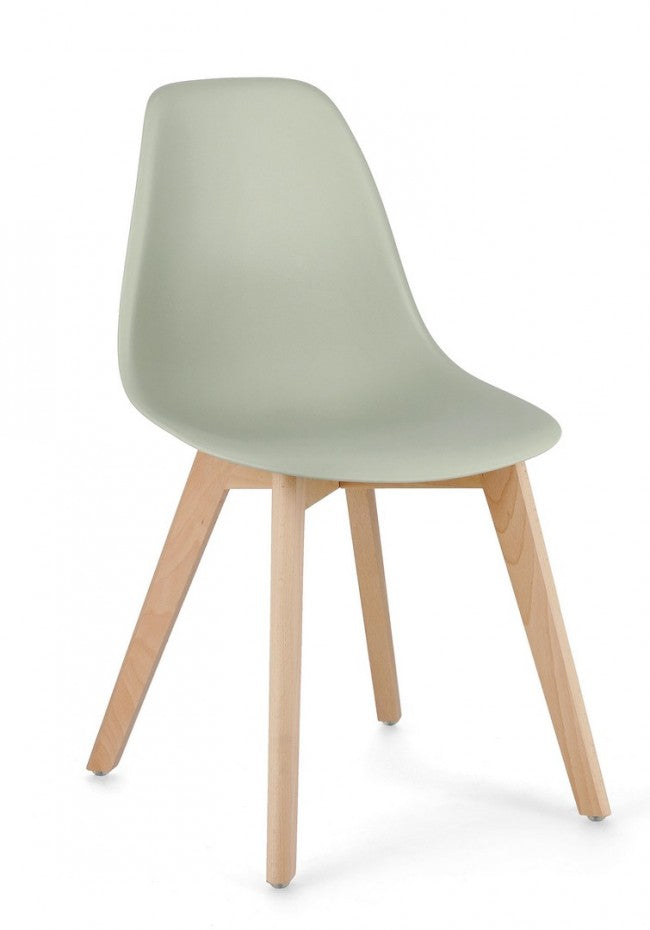 4x Sedia verde 51.5x46.5x86h in plastica