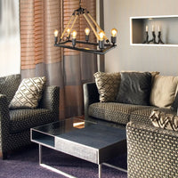 Lampada da soffitto Bohem ASZ0866 con 6 portalampade H70xL62xP31