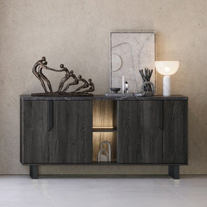 Madia 165x49x83 palissandro nero