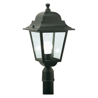 Lanterna Testa-Palo 'Quadrata' 100 W - Cm 41 X  21 X  6 Nero