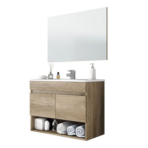 Mobile Bagno Sospeso Cotton/Clint (Da Montare)cm 64x80x45
