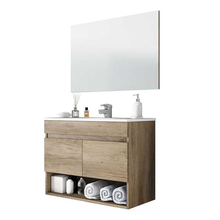Mobile Bagno Sospeso Cotton/Clint (Da Montare)cm 64x80x45