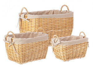 Set di ceste beige 32x28x21h, 41x33x26h, 52x40x32h