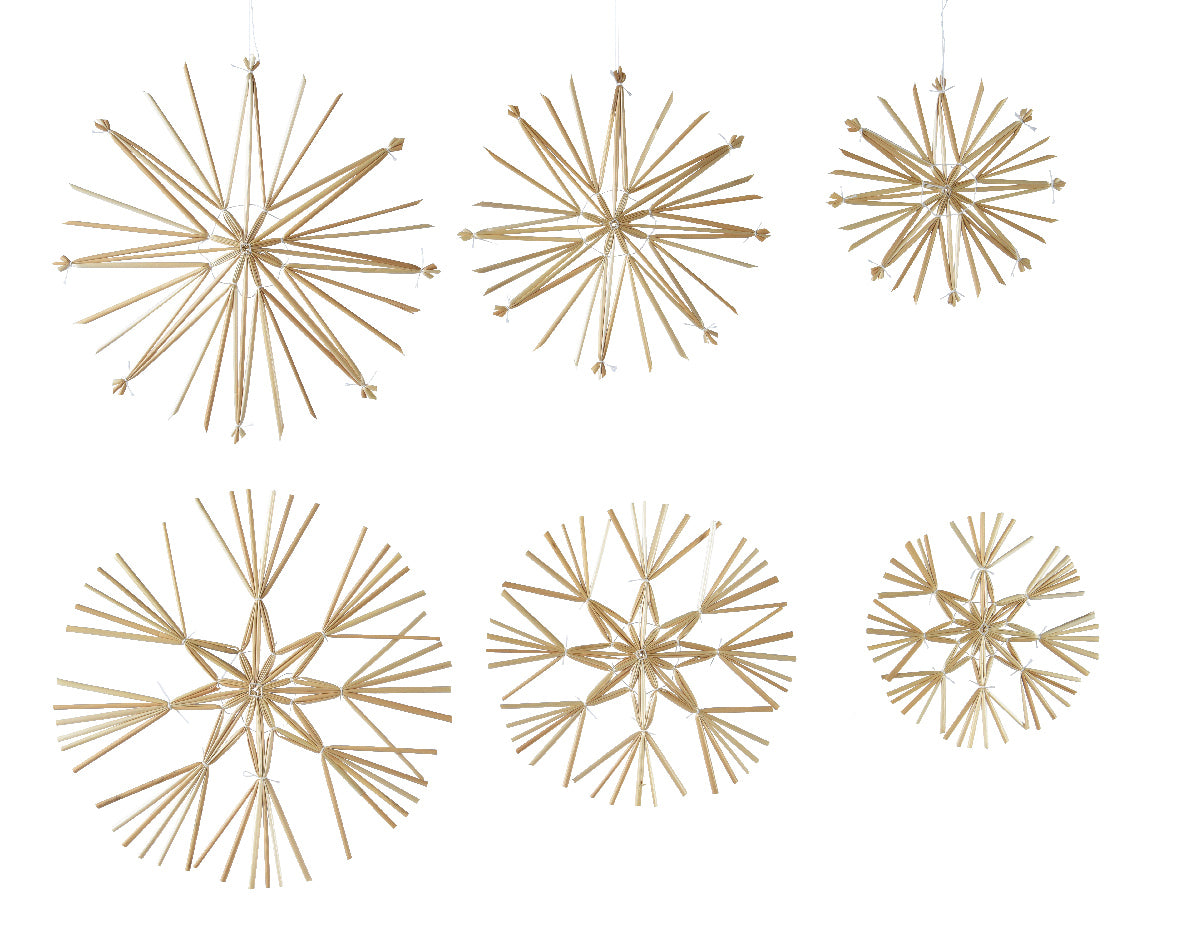 Paglia a forma di fiocco di neve 2ass L 0.3 Ø 25 cm