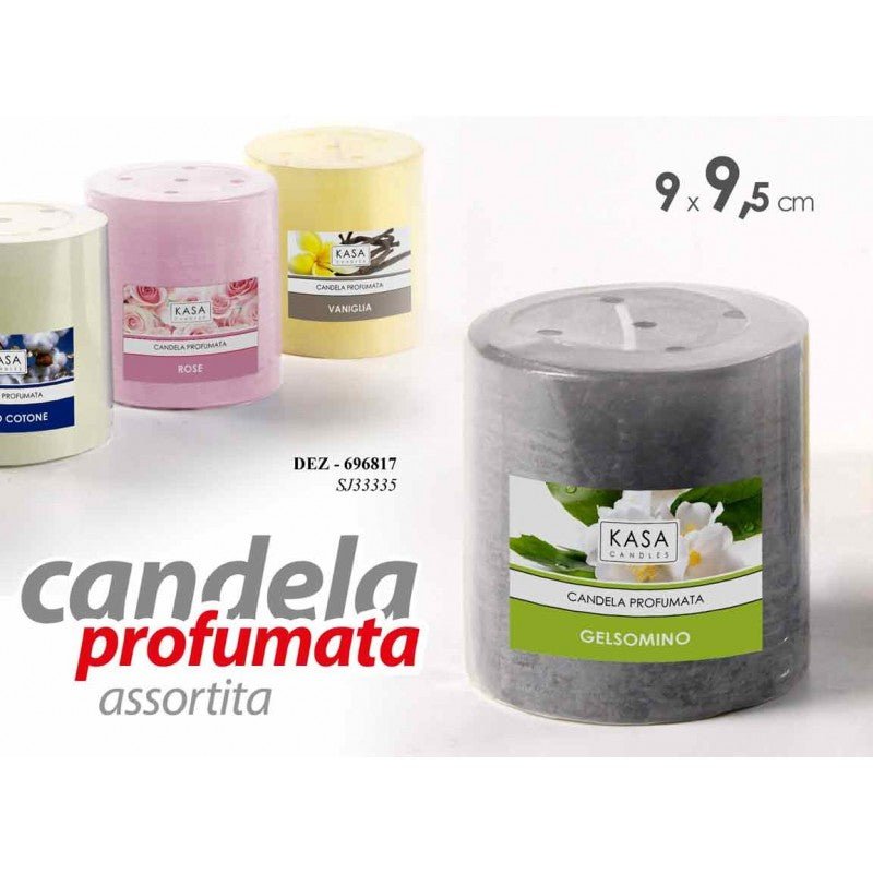 6x Candele profumate assortite diam cm 9 x 9.5 h