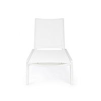 Lettino in alluminio Cruise con ruote bianco