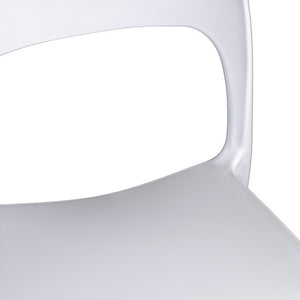Sedia Da Giardino In Polipropilene Bianco Risto 47X52X H83 Cm