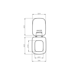Sedile wc con copriwc modello alfana bianco