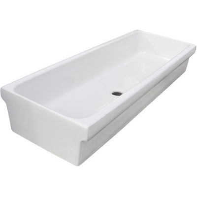 Lavabo A Canale In Ceramica cm 120x45x20