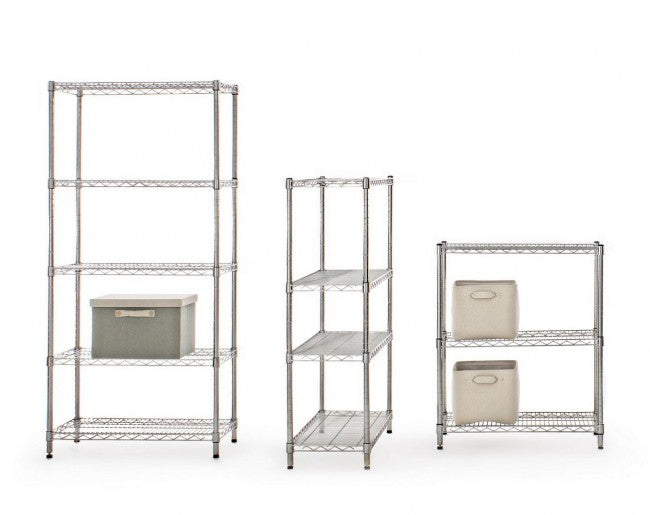 Libreria 75x35x120h in acciaio cromo lux