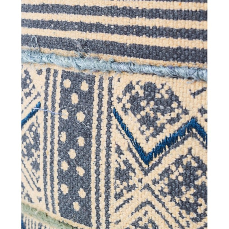 Pouf in cotone stile etnico TILAK Snorkel diametro 50x h35 cm