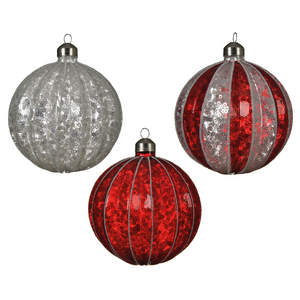 Pallina di Natale in vetro colorazioni assortite Ø10 cm