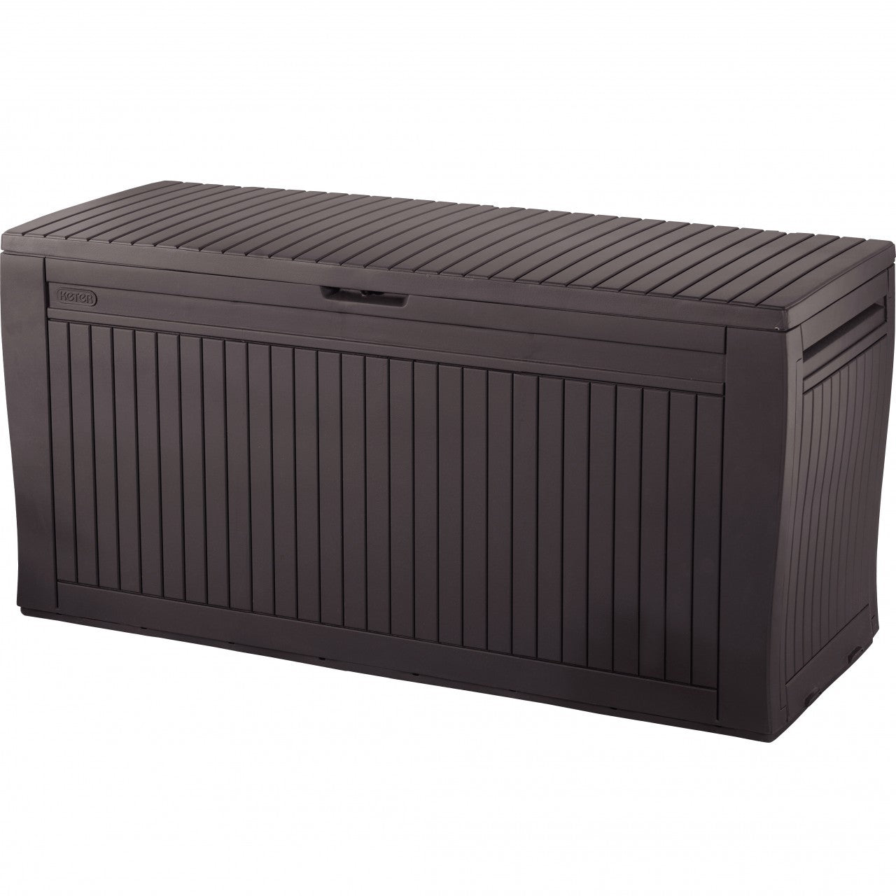 Cassapanca da interno esterno resina con ruote marrone