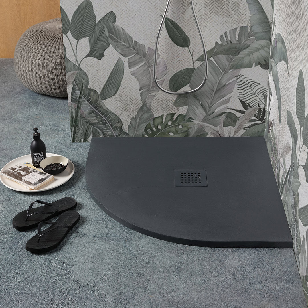 Piatto doccia semicircolare 80x80 antracite