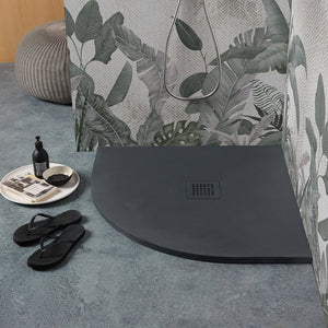 Piatto doccia semicircolare 80x80 antracite