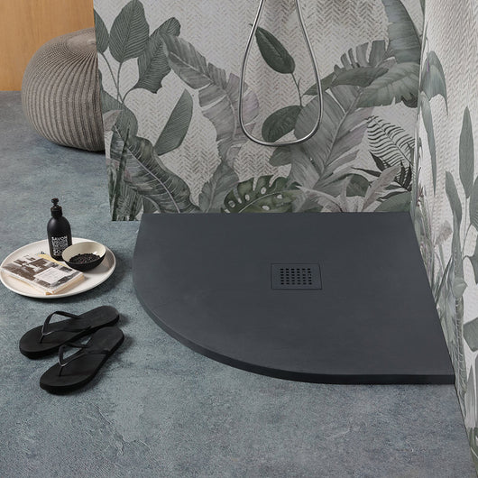 Piatto doccia semicircolare 80x80 antracite