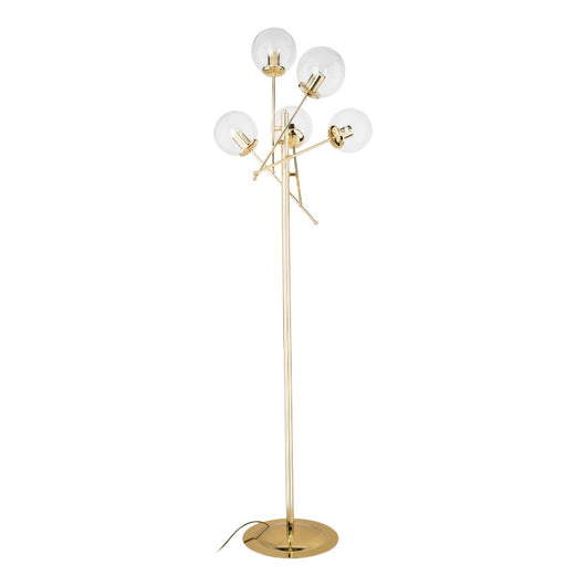 Lampada da terra oro 60x170 cm con 5 paralumi